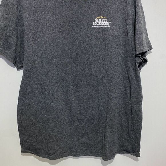 Simply Southern Women's Gray Elevate your Soul Short Sleeve Shirt Size Large - Picture 2 of 6